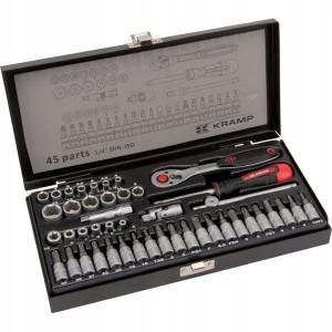 Zestaw kluczy nasadowych 1/4” 45 ele. Kramp 180445400KR