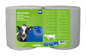 Papier do higieny wymion Stimu Clean, do pracy na sucho, 2 x 780 list., Kerbl