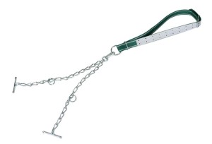 Wiązanie dla byka z 2 łańcuchami Classic, 150 x 5,5 cm, biały/zielony, Kerbl